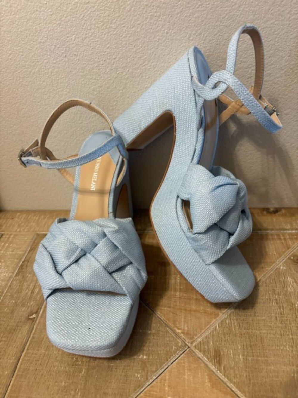 NEW Antonio Melani Mya Linen Braided Platform Dress Sandals Sizes 7.5, 8.5, 9.5